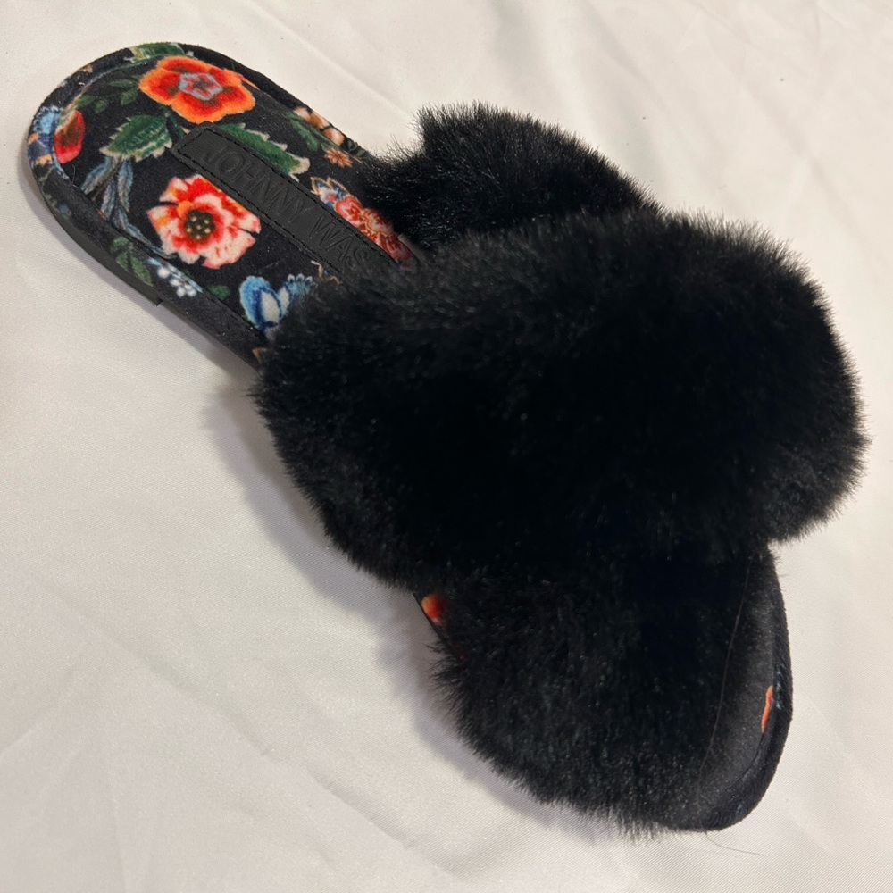 Johnny Was Ardell X Fur slippers - Picture 3 of 4